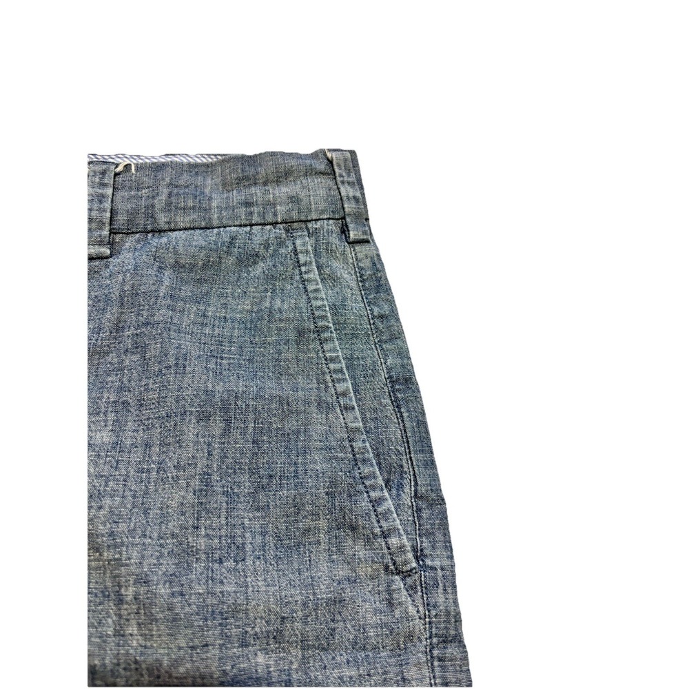 Peter Millar Chambray Cotton Casual Golf Shorts Indigo Blue Men's 36 (Fit 37x8) - Picture 3 of 10
